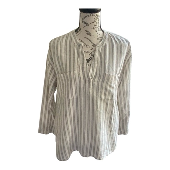 NWT Madewell Linen-Blend Lakeline Popover Shirt Sz XS NF313 - Picture 4 of 10